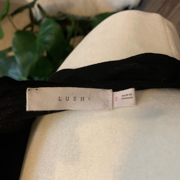 Lush Black Tank Top with side cut-outs, Small - Picture 4 of 6